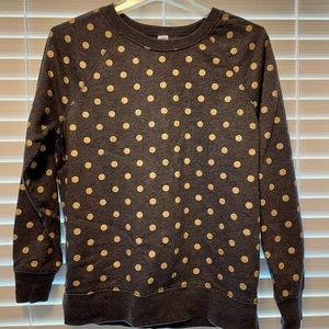 Old Navy Grey & Gold Polkadot Sweatshirt